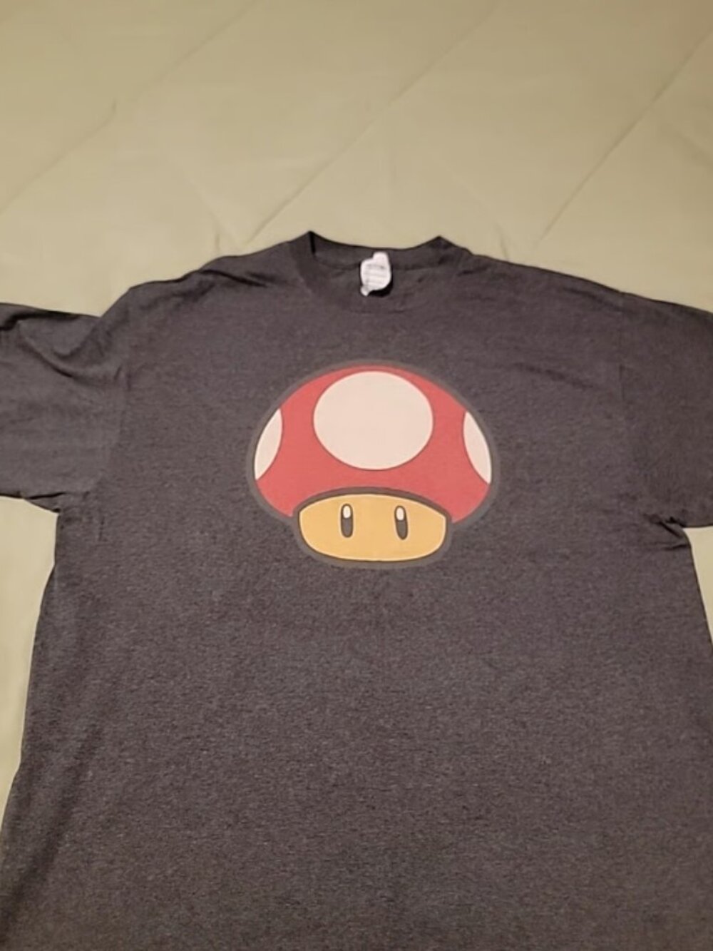 Vintage SUPER MARIO TOAD gray short sleeve shirt men's X-Large